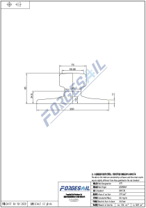 crane rail cross section drawing of DIN 536 A100