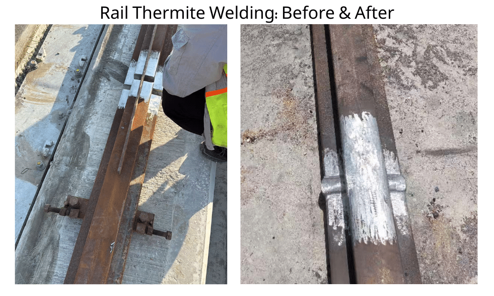 Rail Thermite Welding: Before & After