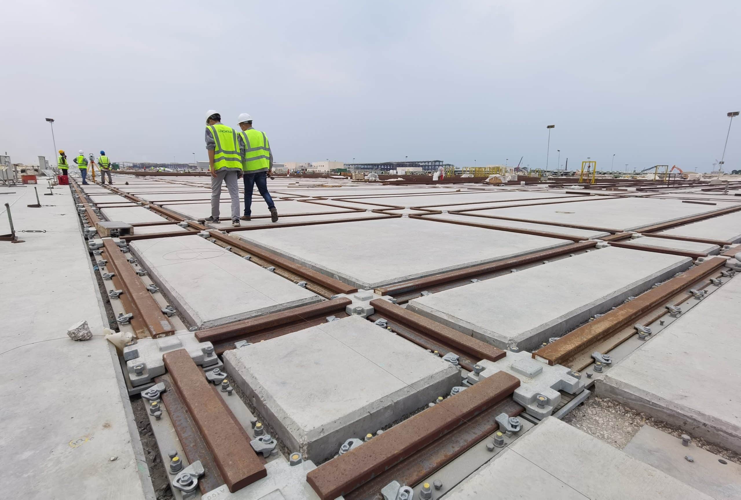 King Salman Global Maritime Industries Complex in Saudi Arabia crane rails