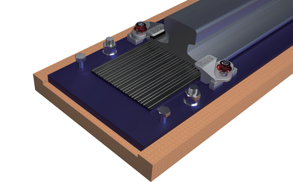 Rail pad functions vibration damping in steel reinforced rubber pad