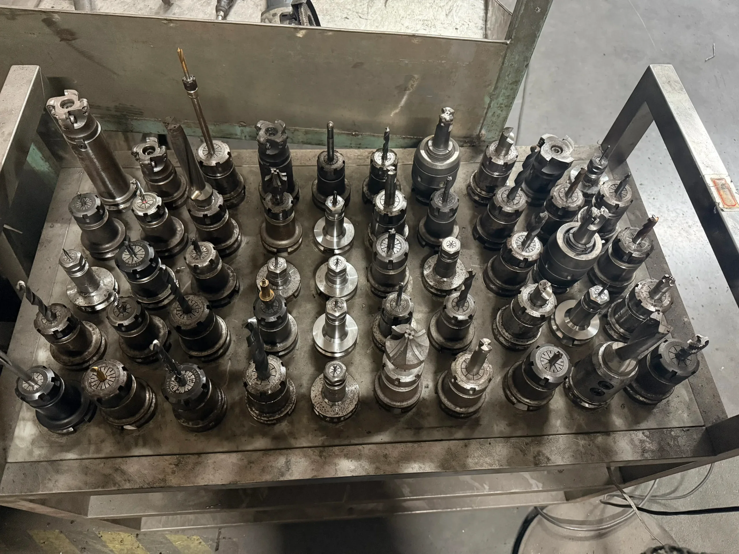 CNC machine tool cutter in operation