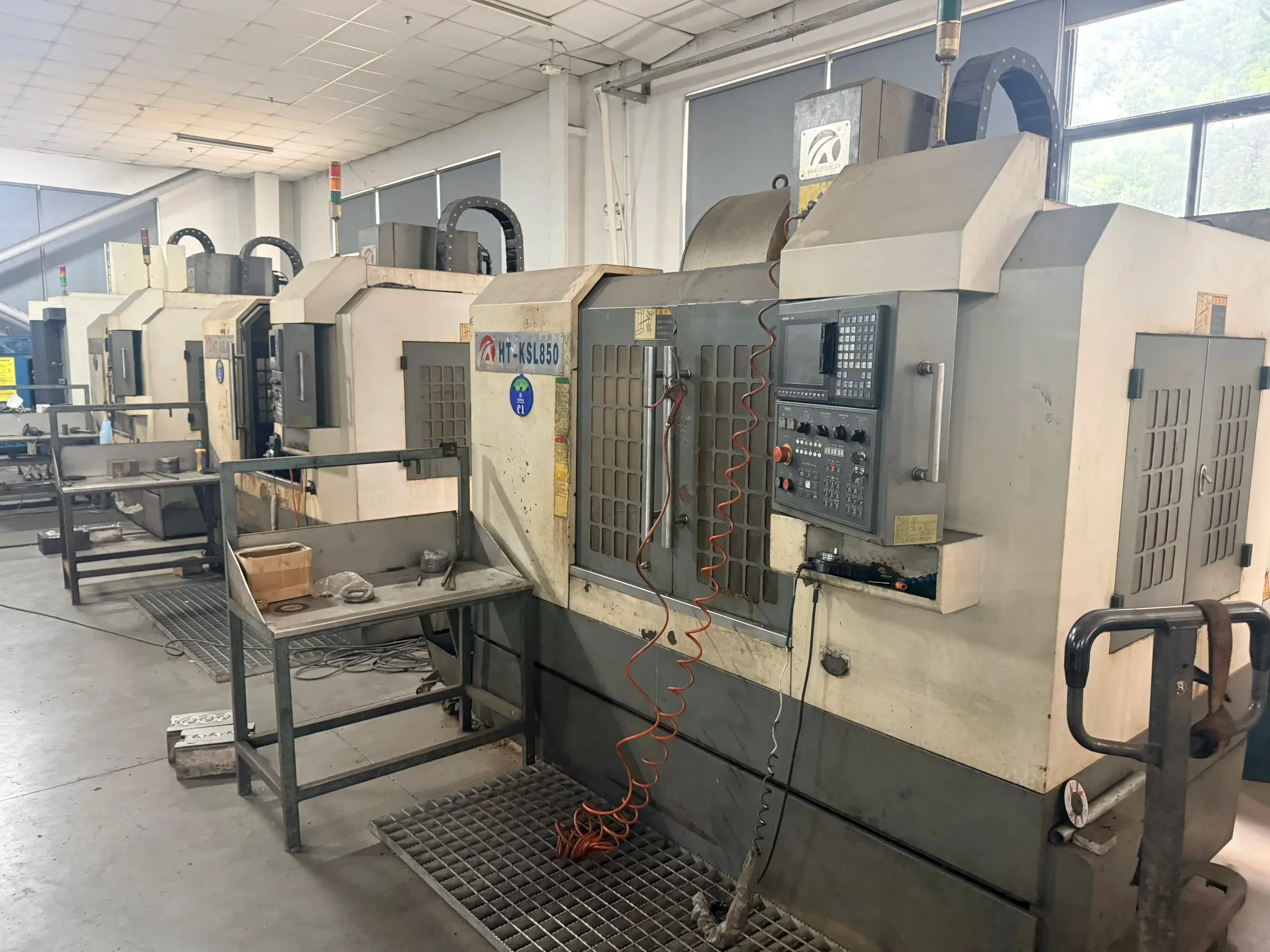 CNC machinery in the workshop