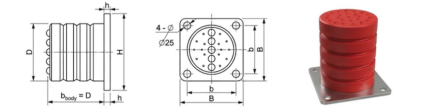 Polyurethane Buffer‑Specification Drawing