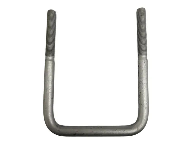 U-type foundation bolt for clamping rail baseplates and steel sections